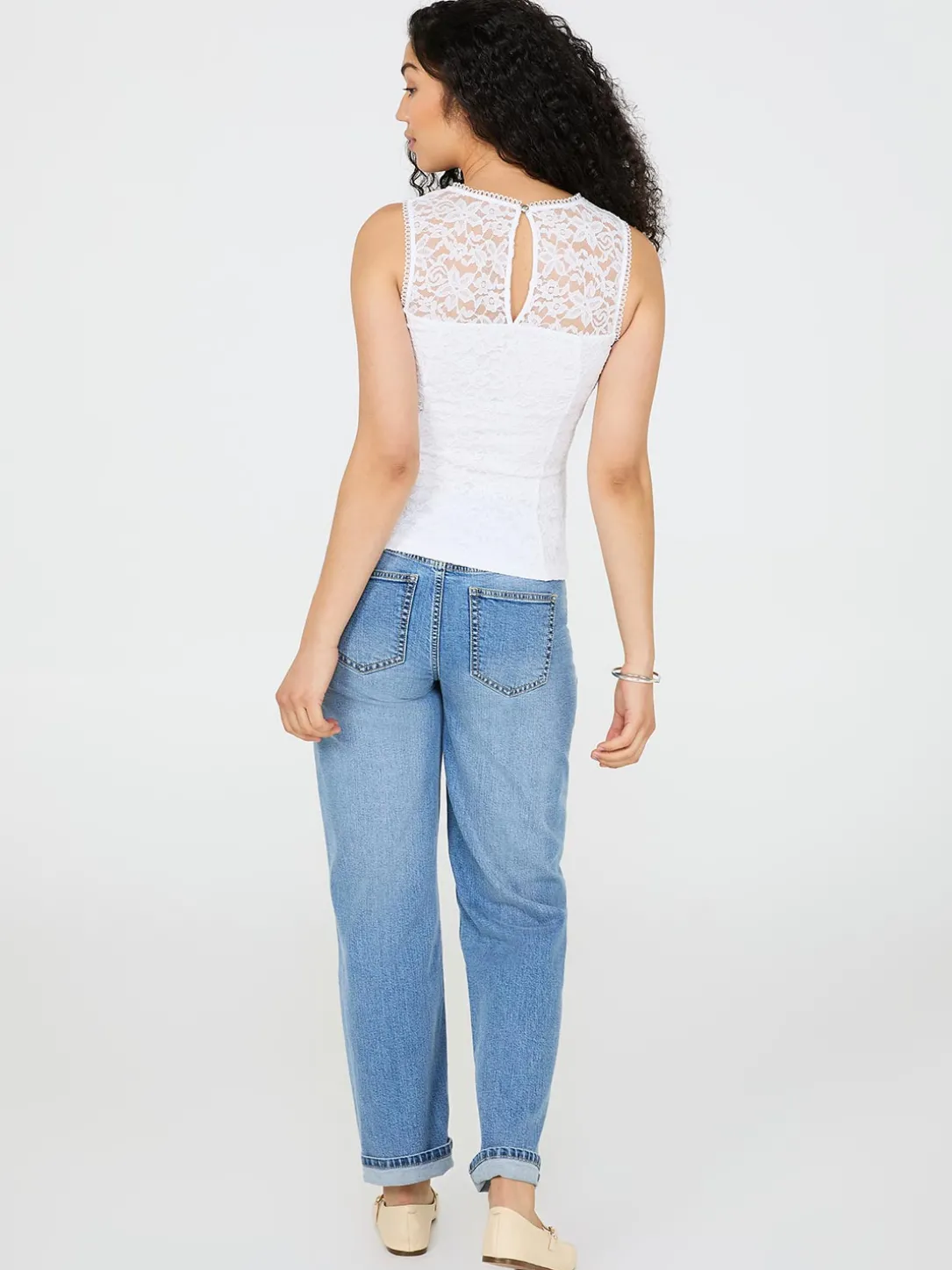 Sleeveless Corded Lace Top