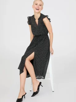 Sleeveless Printed Chiffon Midi Dress