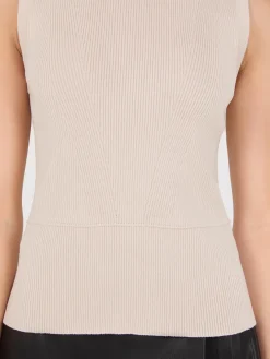 Sleeveless Ribbed Sweater
