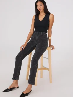 Slim Leg Paisley Jeans