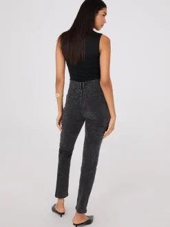 Slim Leg Paisley Jeans