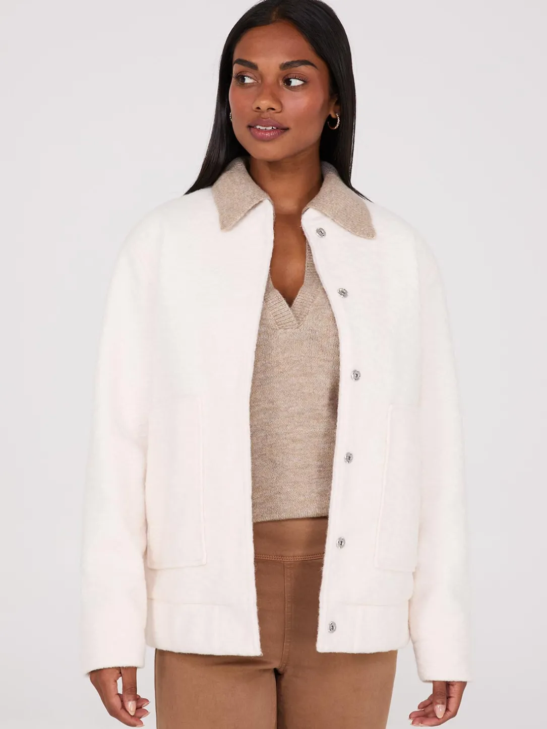 Snap Front Bomber Jacket