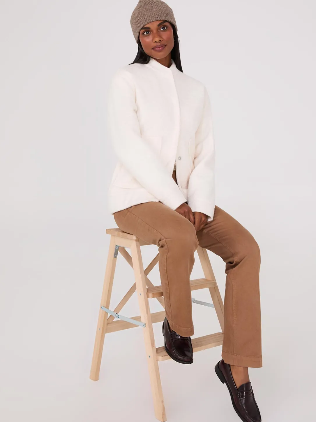 Snap Front Bomber Jacket
