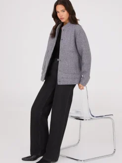 Snap Front Bomber Jacket