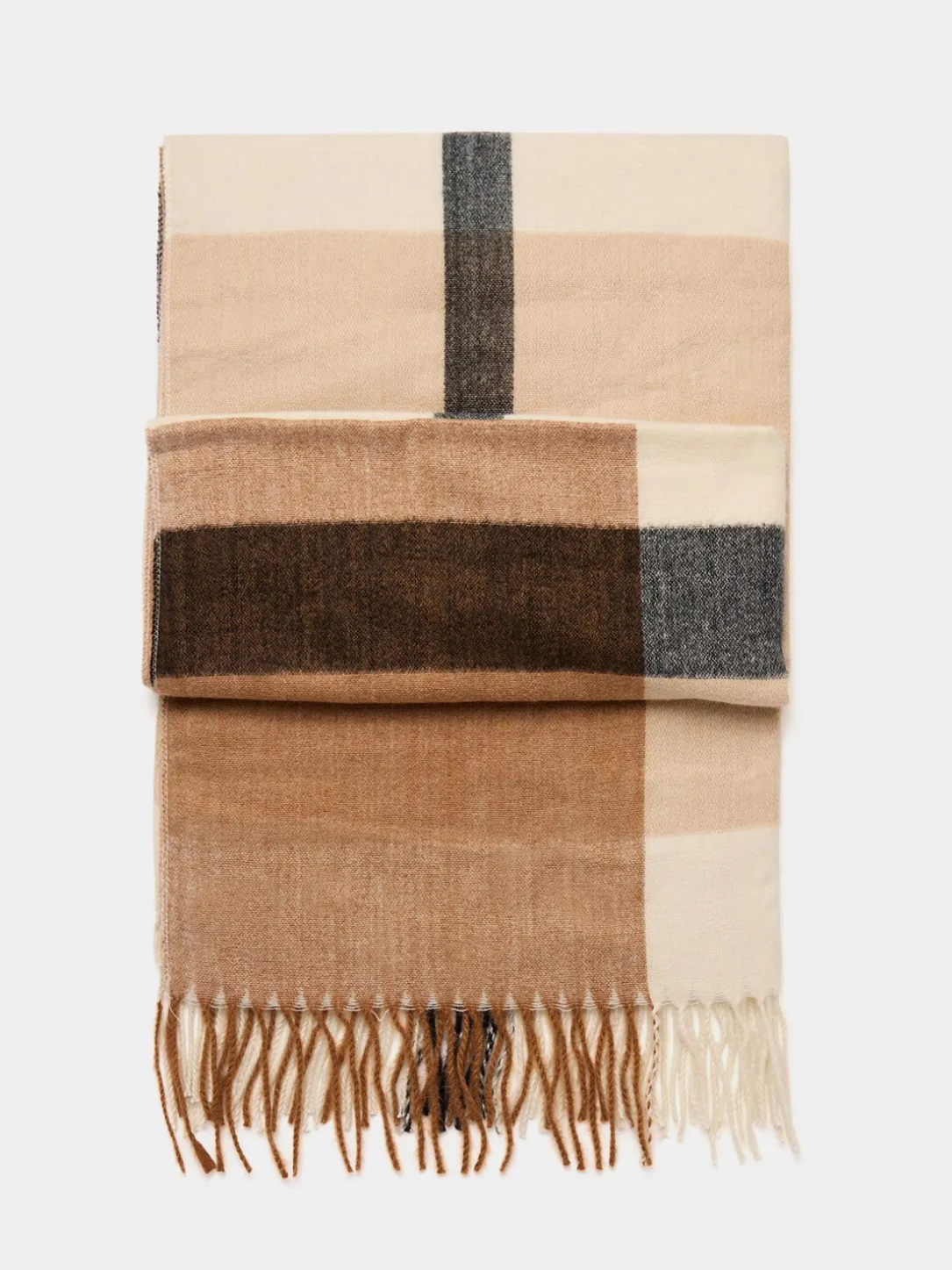 Soft Brushed Degrade Check Scarf