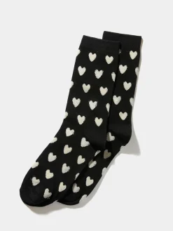 Sparkle Heart Crew Socks