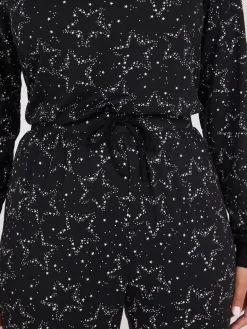 Star Print Henley Pajama Set