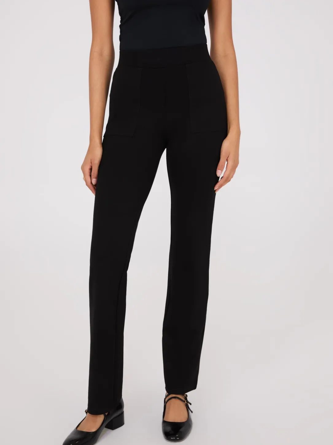Straight Leg Pull-On Pants