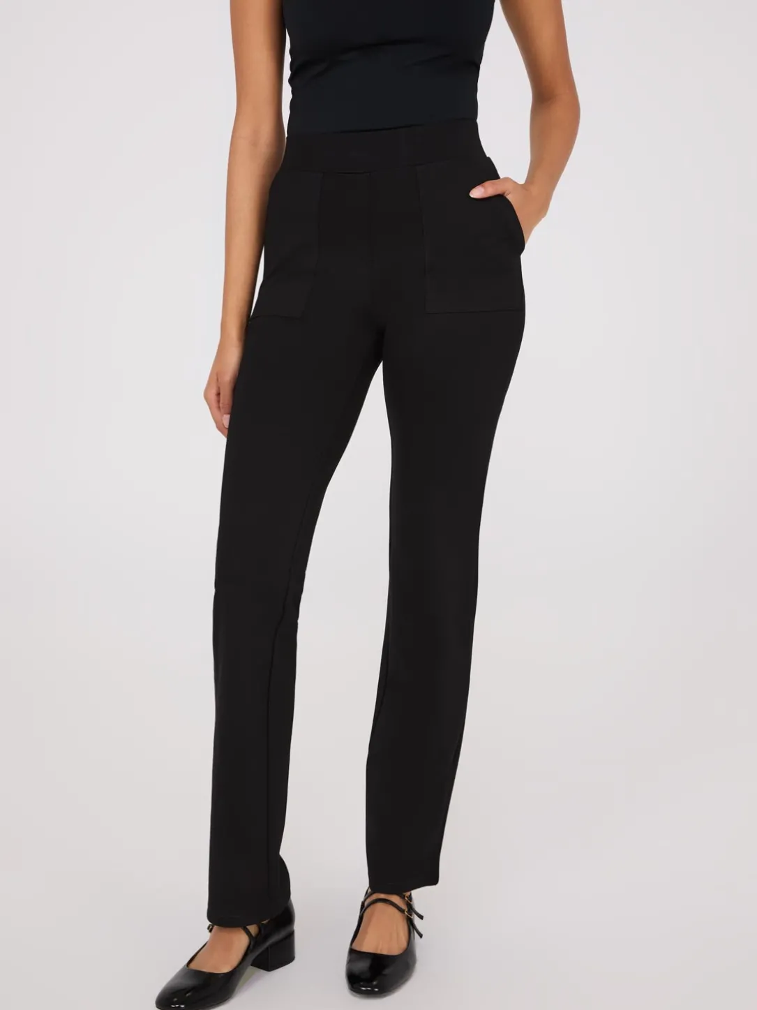 Straight Leg Pull-On Pants