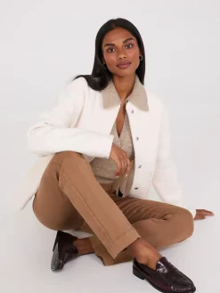 Straight Leg Twill Trousers