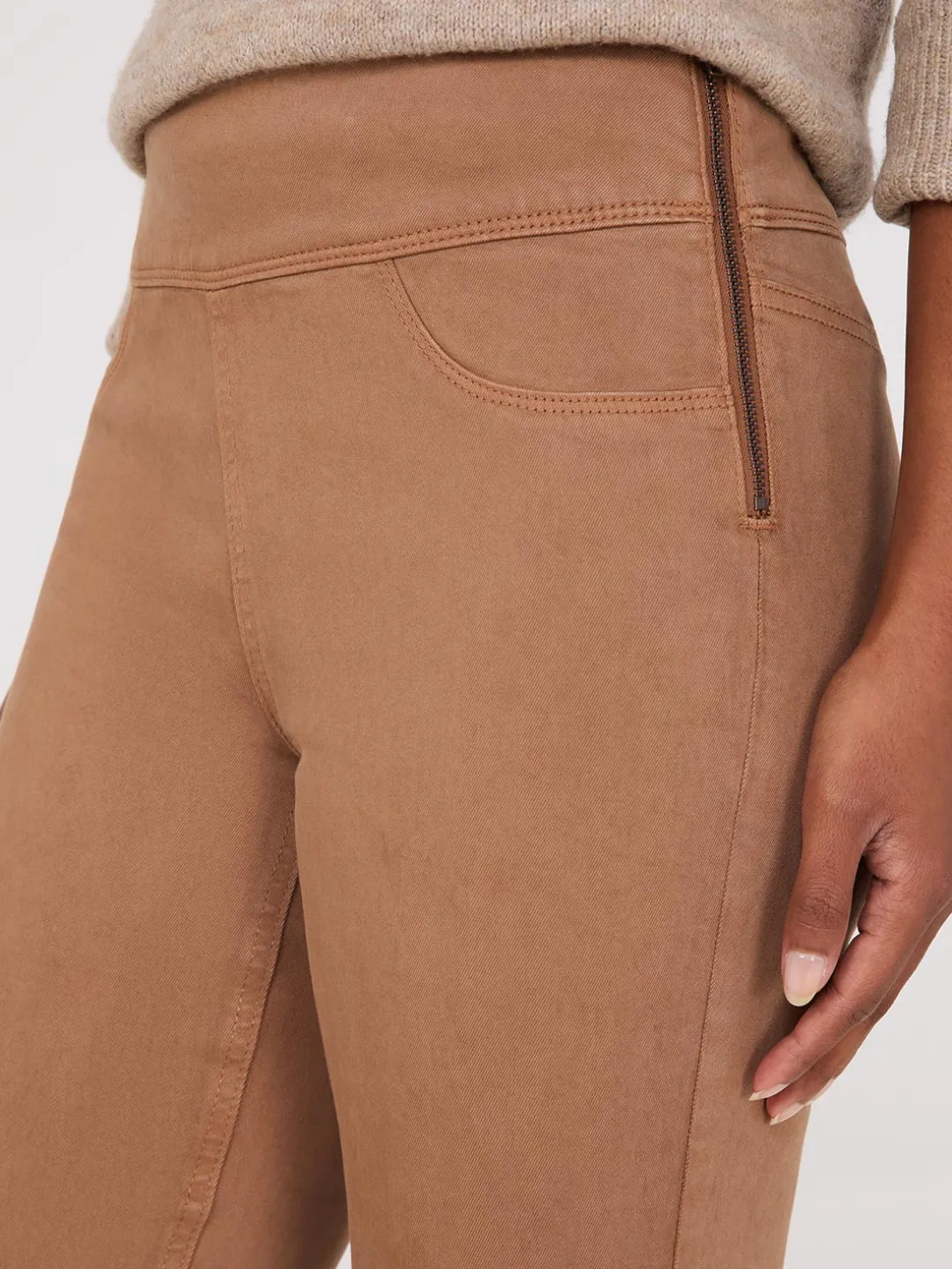Straight Leg Twill Trousers