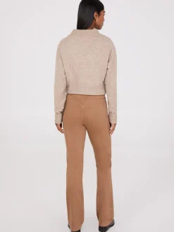 Straight Leg Twill Trousers