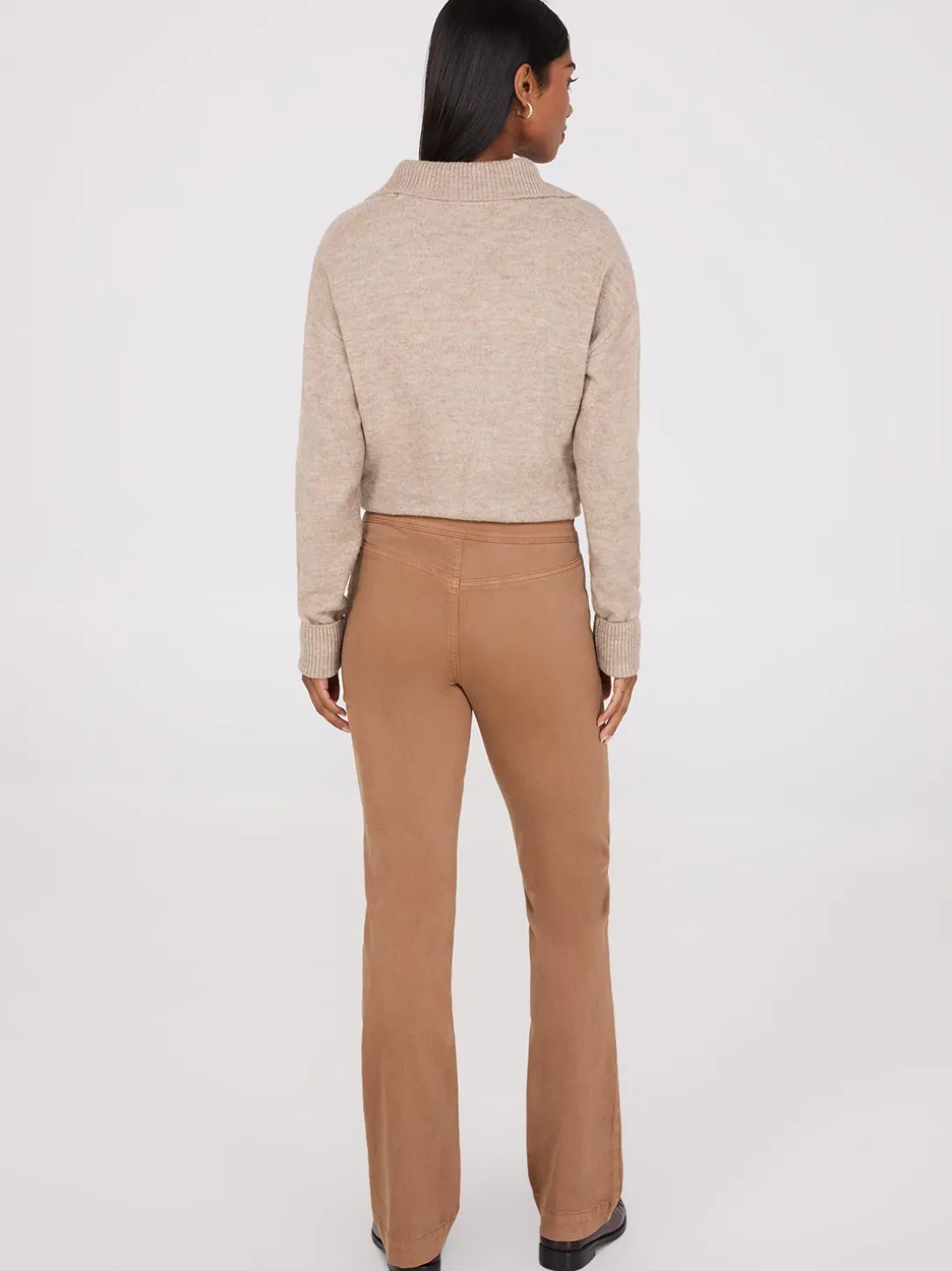 Straight Leg Twill Trousers