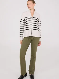 Straight Leg Twill Trousers