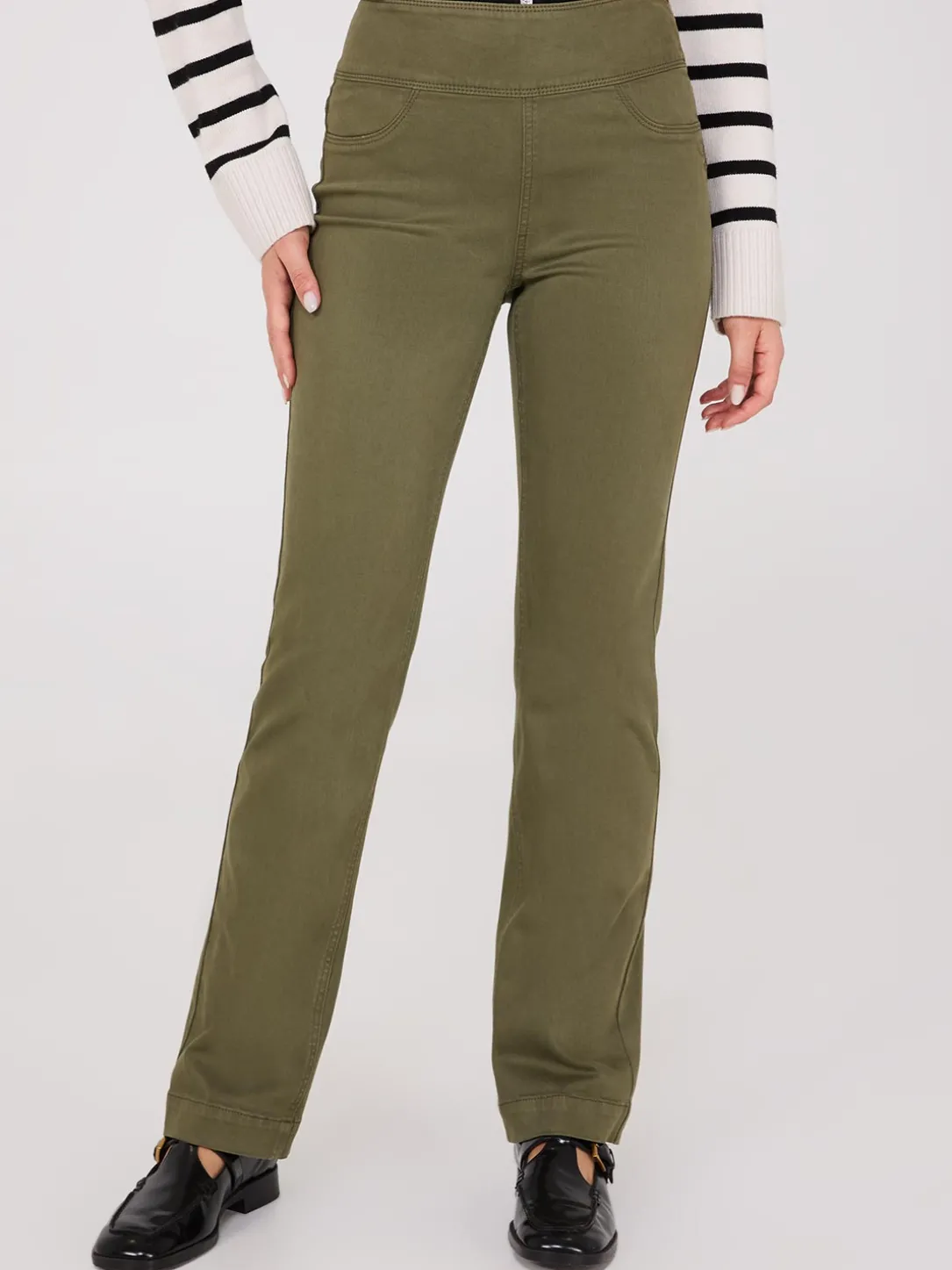 Straight Leg Twill Trousers