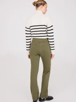 Straight Leg Twill Trousers
