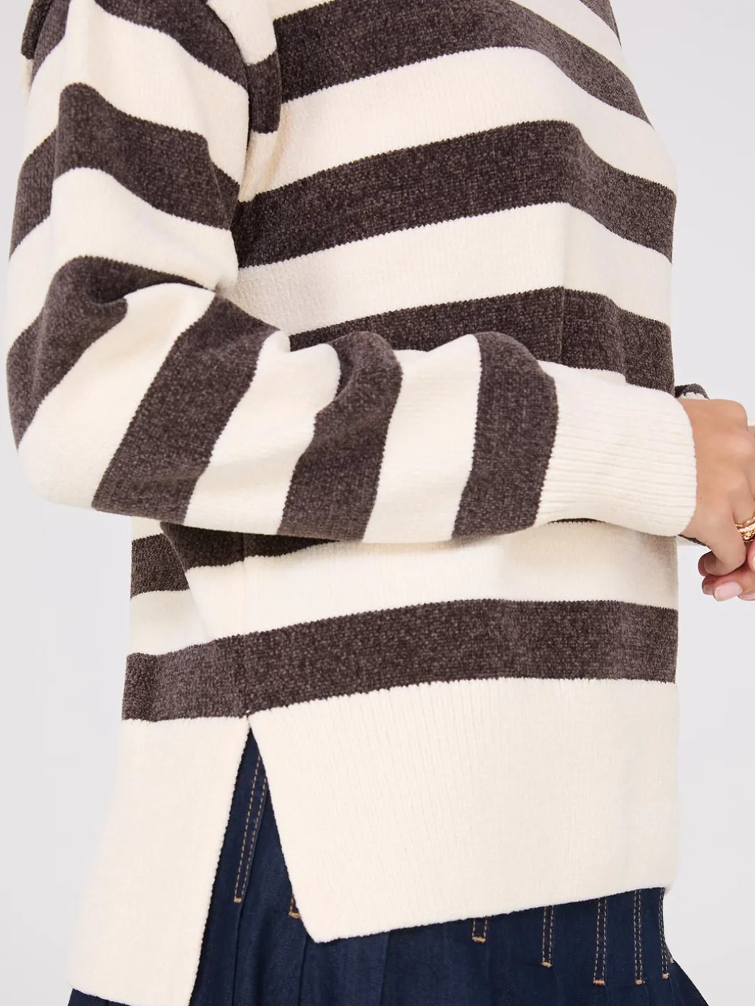 Striped Chenille Sweater