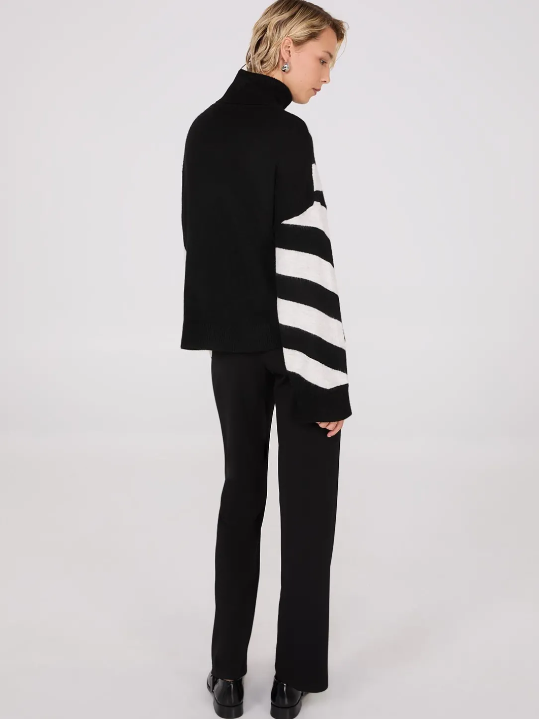 Striped Turtleneck Sweater