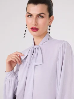 Textured Bow Blouse