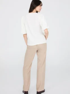 Textured Jacquard Top With Front Keyhole