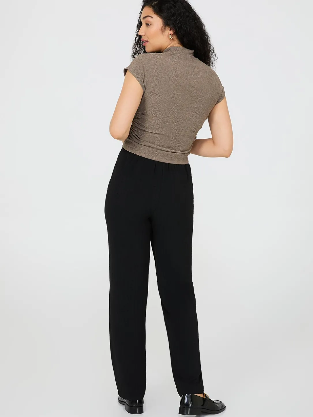 Textured Mock Neck Top