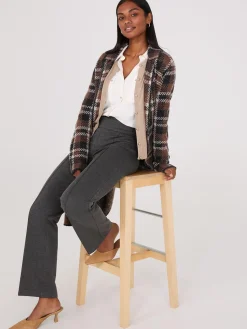 Textured Utility Pocket Blouse