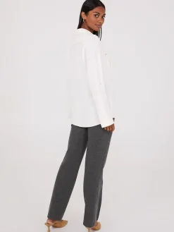 Textured Utility Pocket Blouse