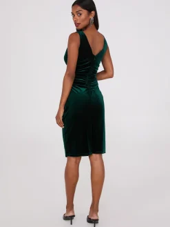 Velvet Cowl Neck Dress