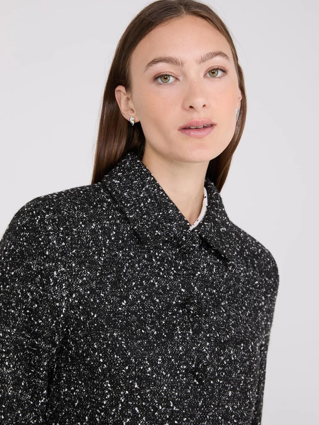Waisted Boucle Blazer