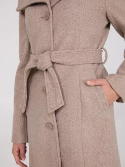 Wide Lapel Midi Coat