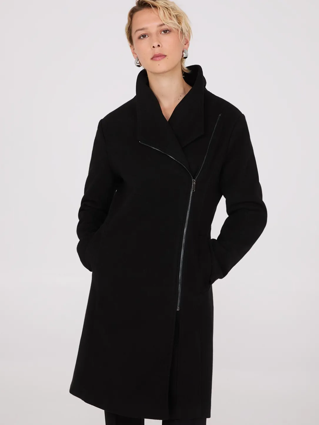 Wrap Collar Coat