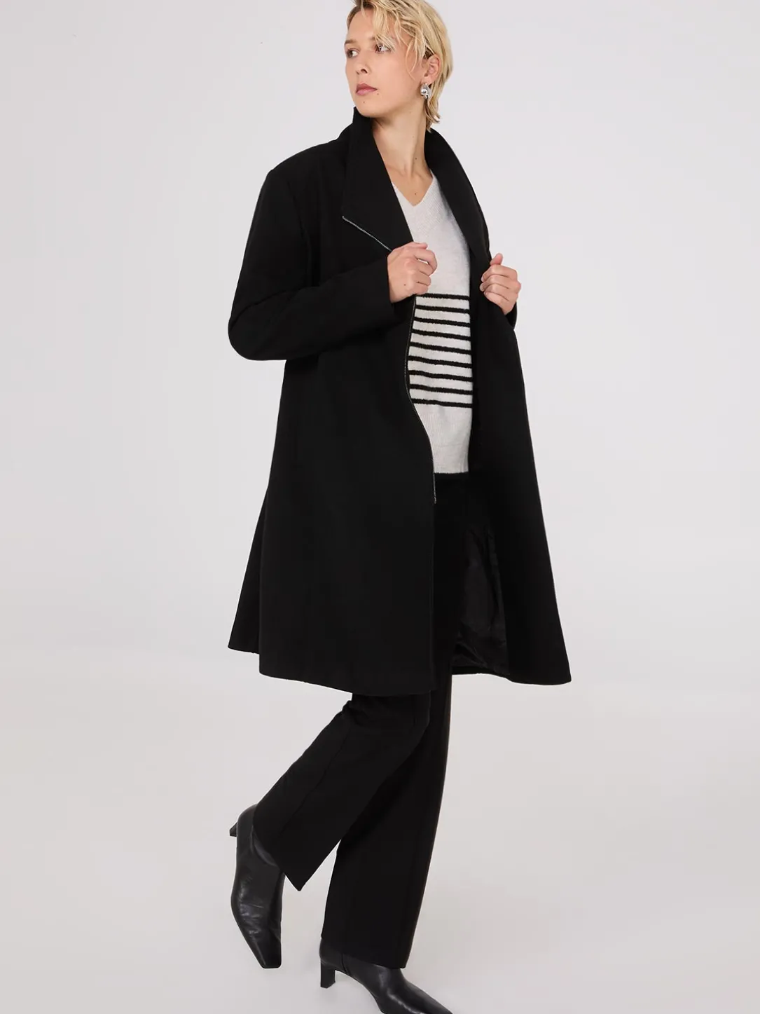 Wrap Collar Coat