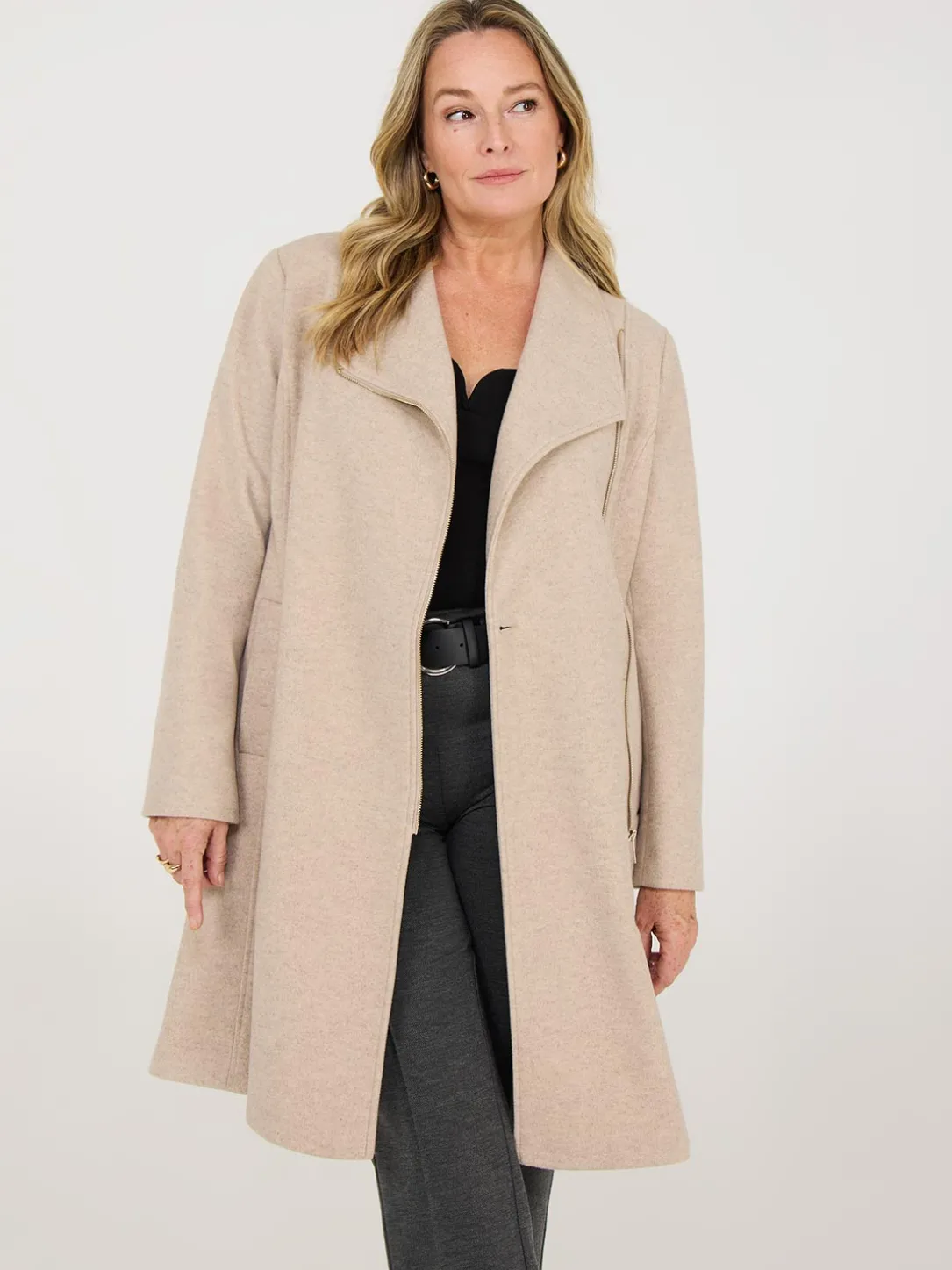 Wrap Collar Coat