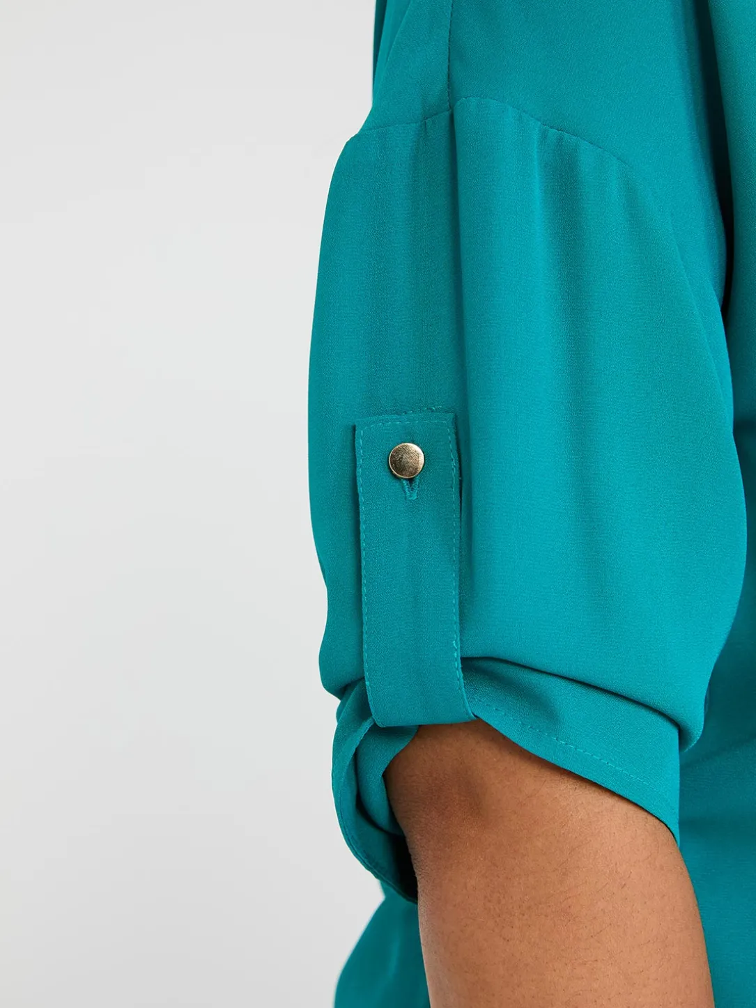 Zip Front V-Neck Top