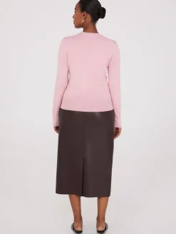 Zip Sleeve Crew Neck Sweater