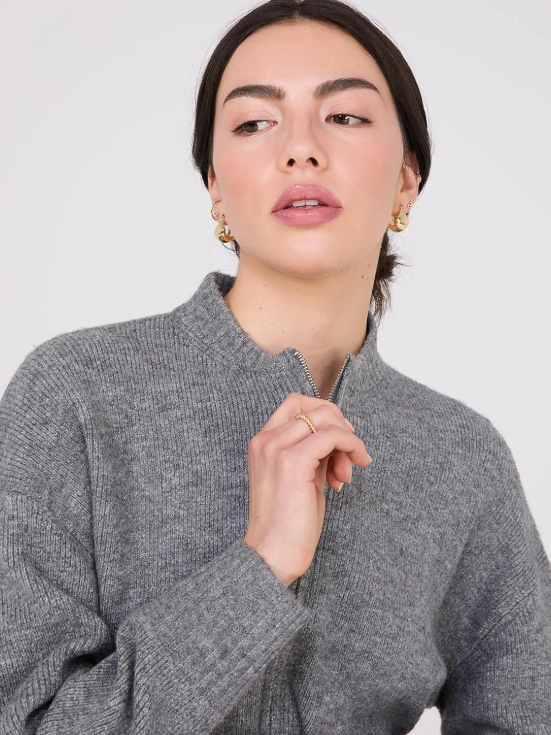 Zip-Front Cardigan