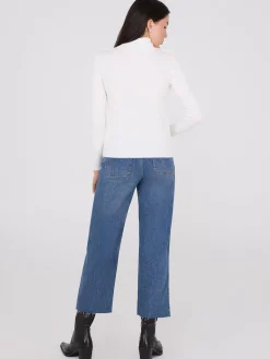 Zip-Front Faux Fur Sweater