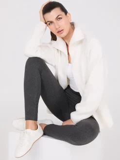 Zip-Front Sherpa Sweater
