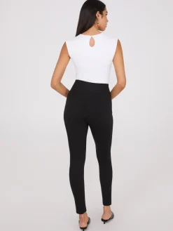 Zipper Hem Skinny Leg Pants
